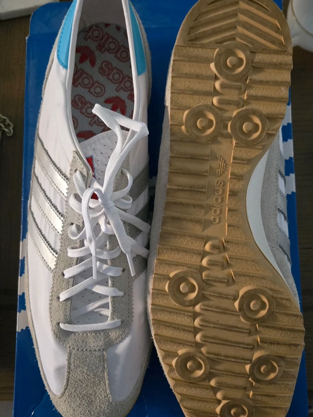 Adidas White & Light Gray Low-Profile Men's Sneakers
